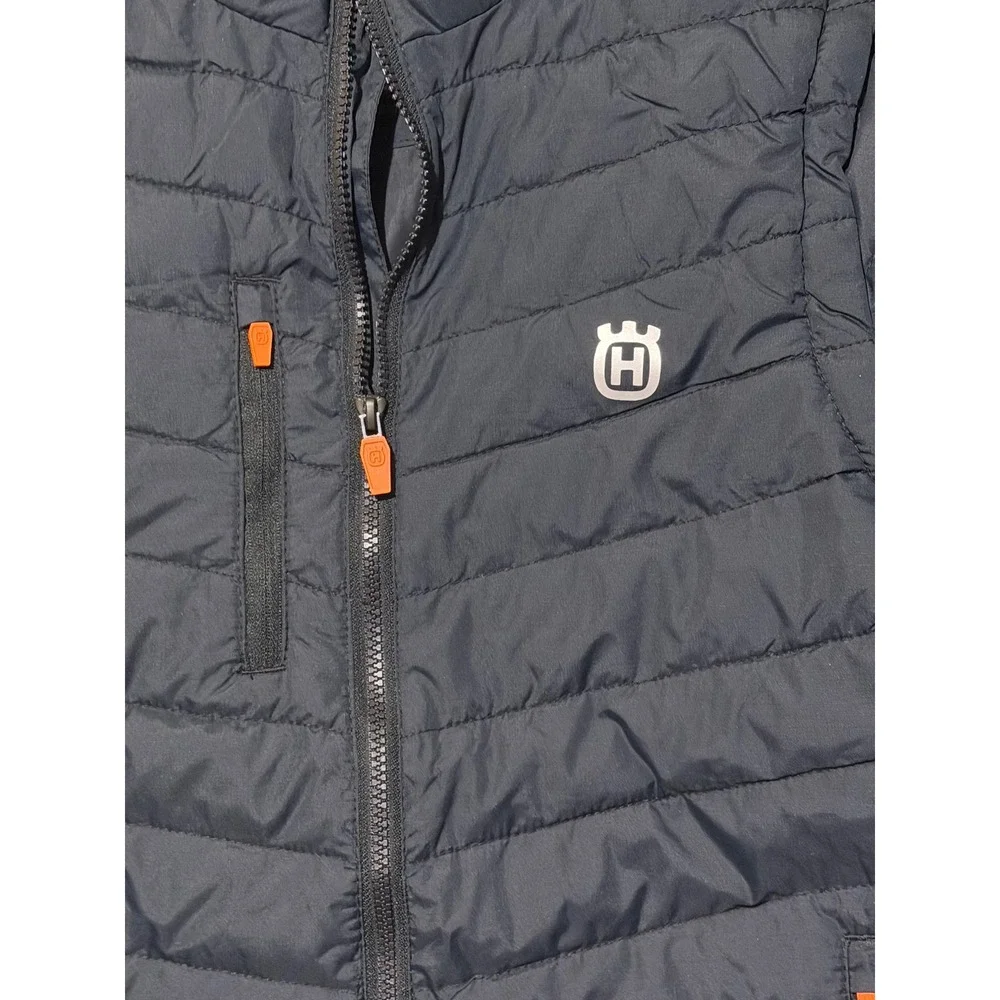 Husqvarna Xplorer Uplegga Mens Convertible Puffer Jacket Vulcan Navy Blue S NEW